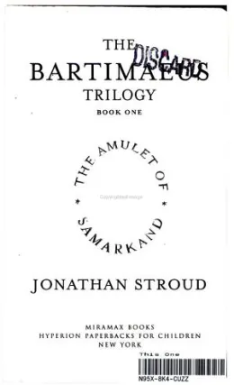 Cover of Bartimaeus: Amulet of Samarkand, The (Book One)