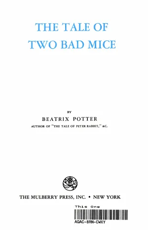 Cover of The Tale of Two Bad Mice