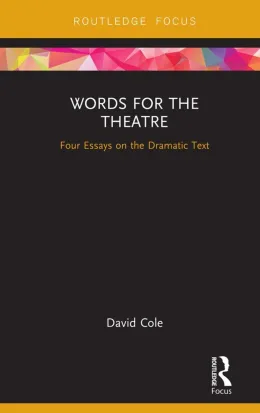 Cover of Words for the Theatre