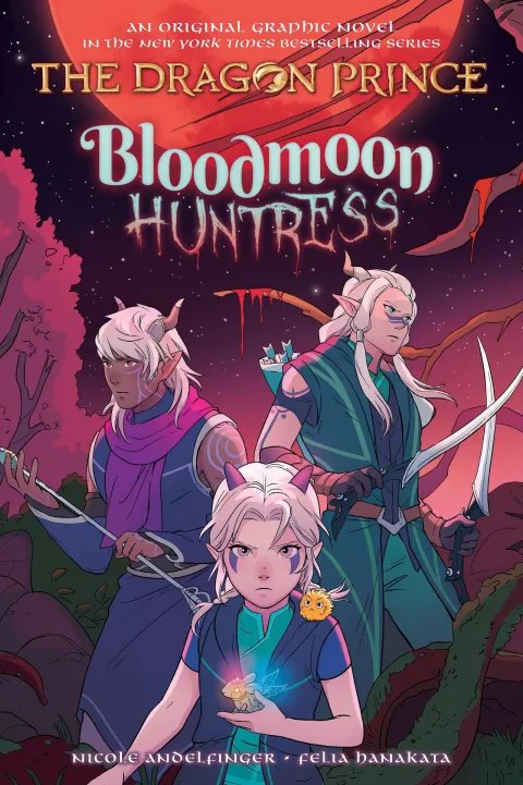 Cover of Bloodmoon Huntress: A Graphic Novel (The Dragon Prince Graphic Novel #2)